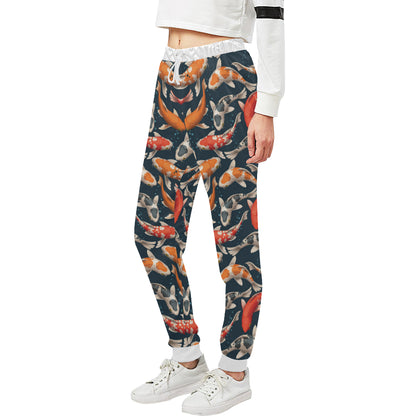 Koi Carp Cute Design Themed Print Unisex Sweatpants