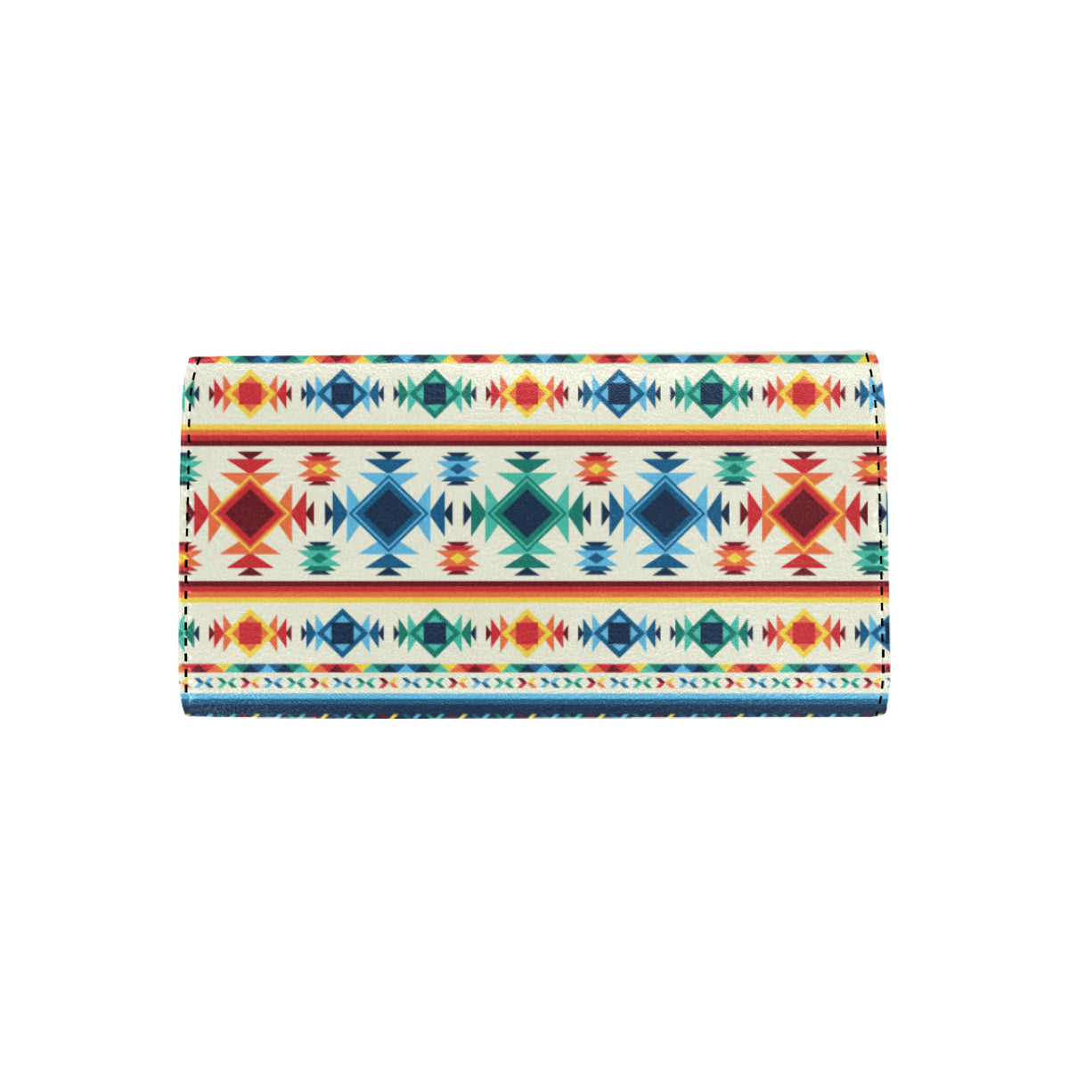 Aztec Pattern Print Design 02 Women's Trifold Wallet