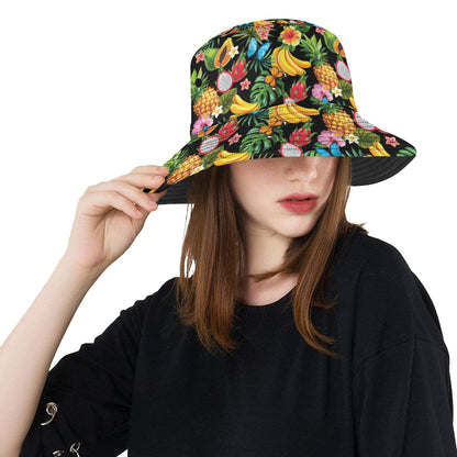 Tropical Fruits Pattern Print Design TF04 Unisex Bucket Hat