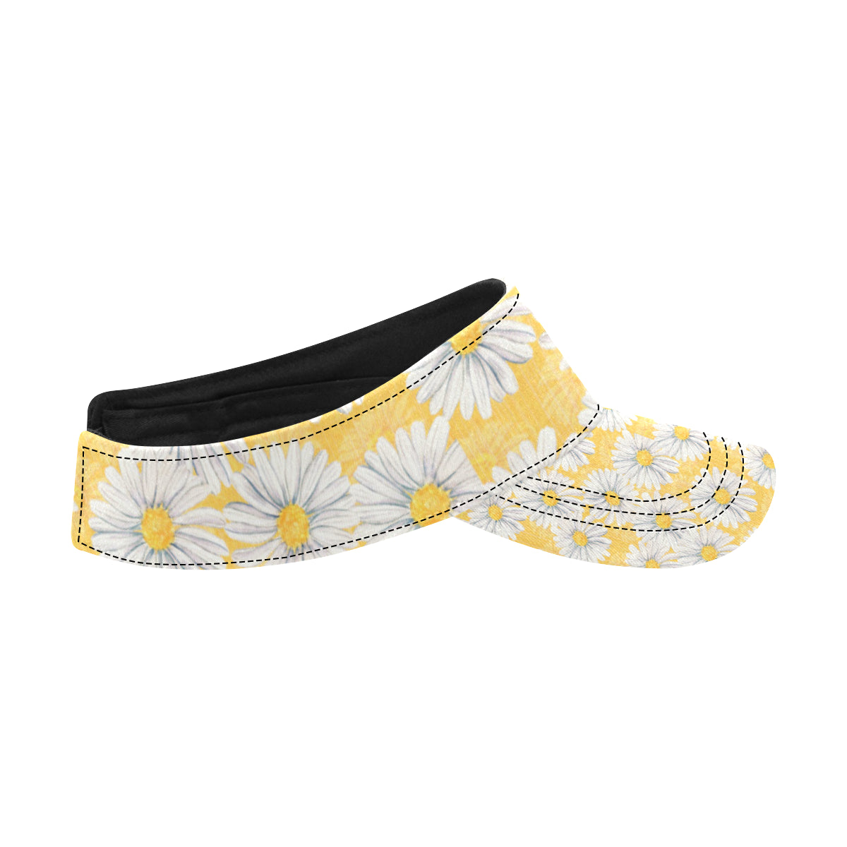 Daisy Yellow Watercolor Print Pattern Unisex Sun Visor