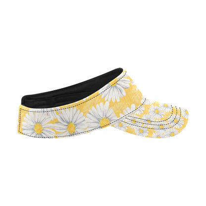 Daisy Yellow Watercolor Print Pattern Unisex Sun Visor