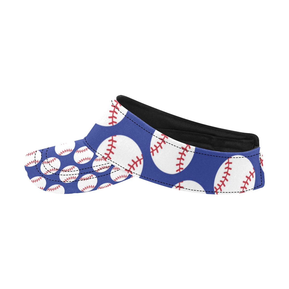 Baseball Blue Background Unisex Sun Visor