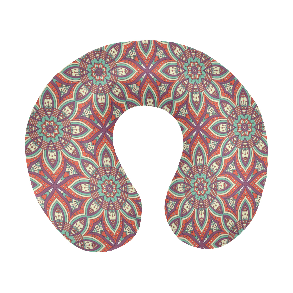 Bohemian Pattern Print Design 03 U-Shaped Travel Neck Pillow