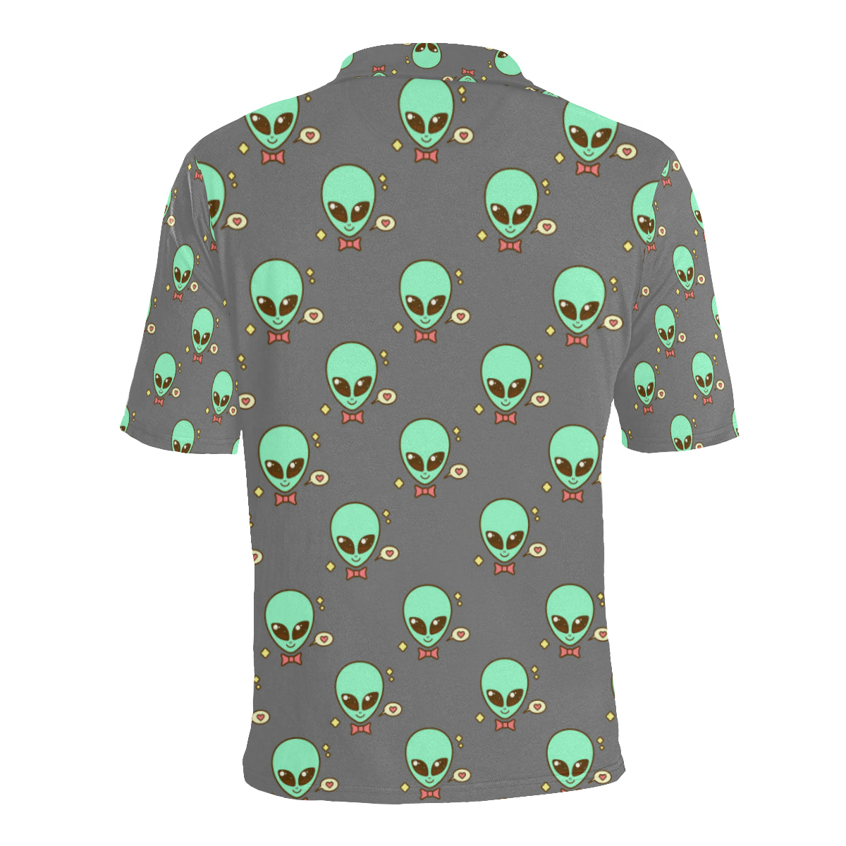 Alien Pattern Print Design 02 Men Polo Shirt
