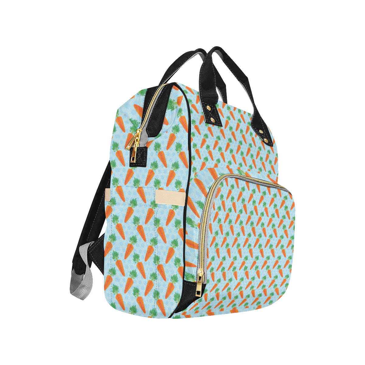 Carrot Pattern Print Design 01 Diaper Bag Backpack