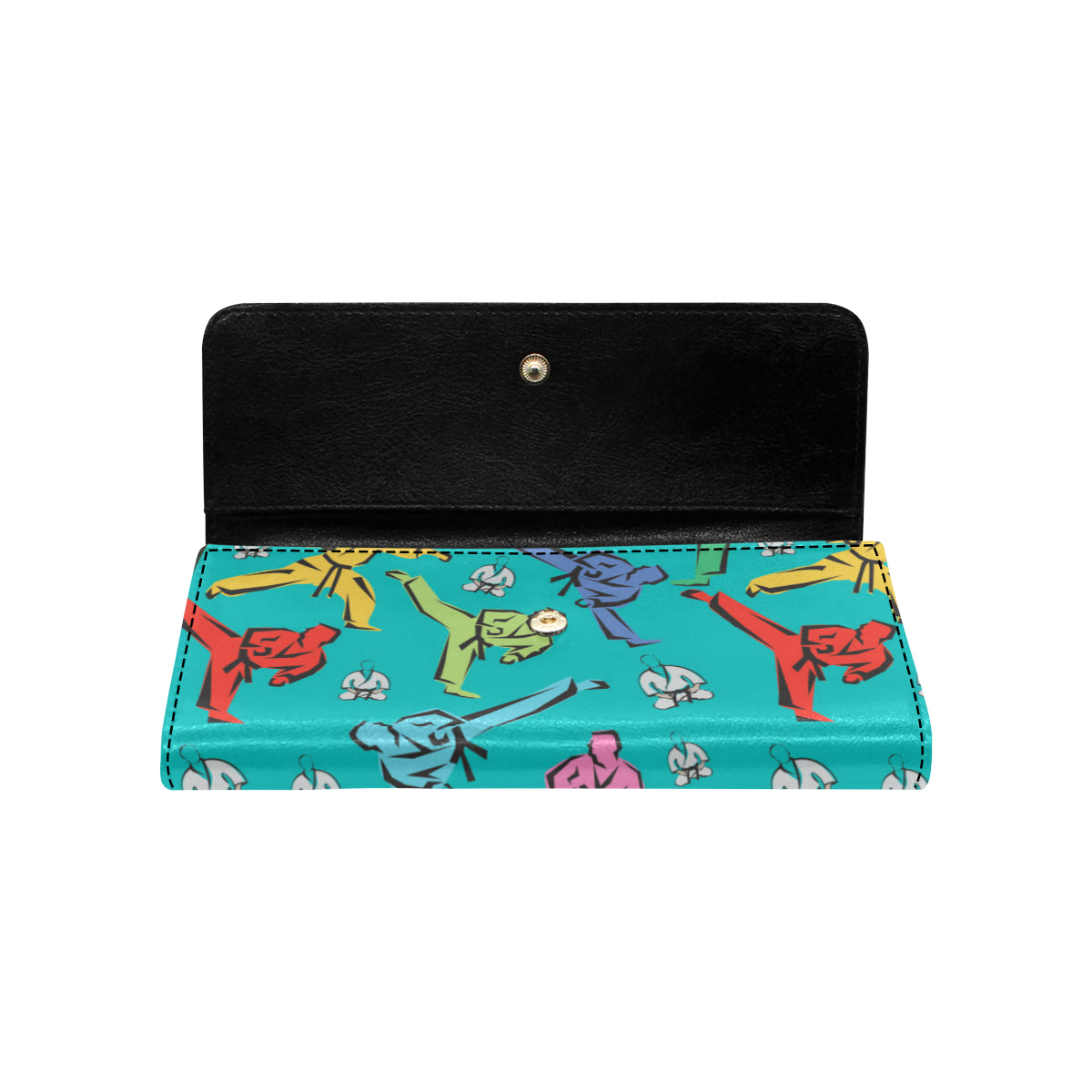 Judo Pattern Print Design 01 Women's Trifold Wallet