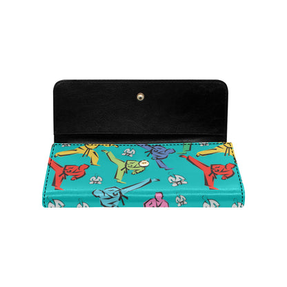 Judo Pattern Print Design 01 Women's Trifold Wallet