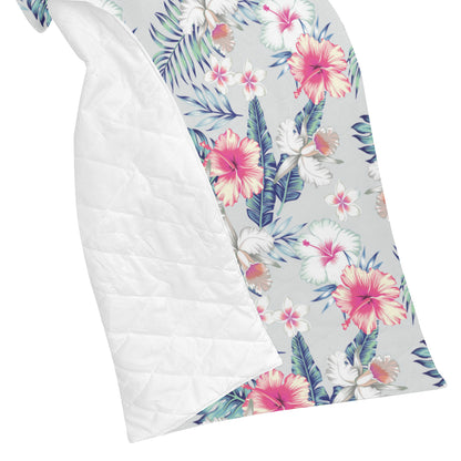 Hibiscus Print Premium Quilt