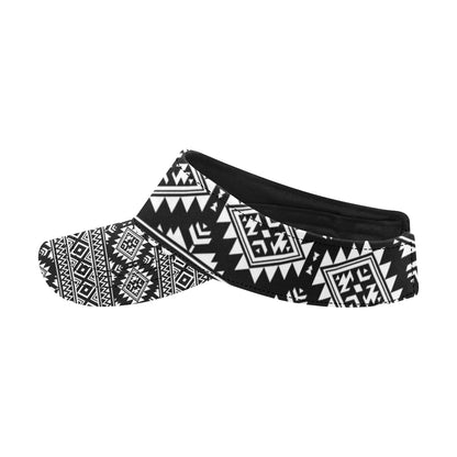 Aztec Black White Print Pattern Unisex Sun Visor