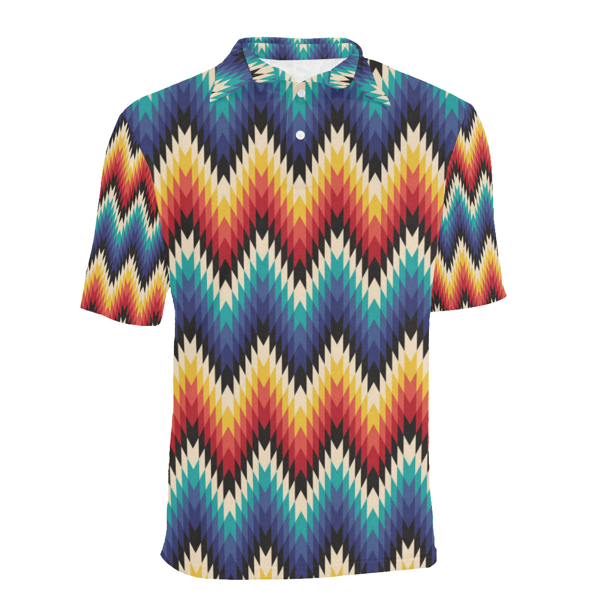 Tribal Aztec Men Polo Shirt