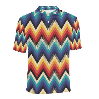 Tribal Aztec Men Polo Shirt