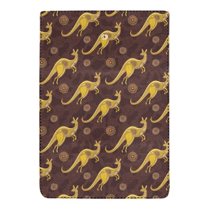 Kangaroos Aboriginal Pattern Print Design 08 Women's Trifold Wallet