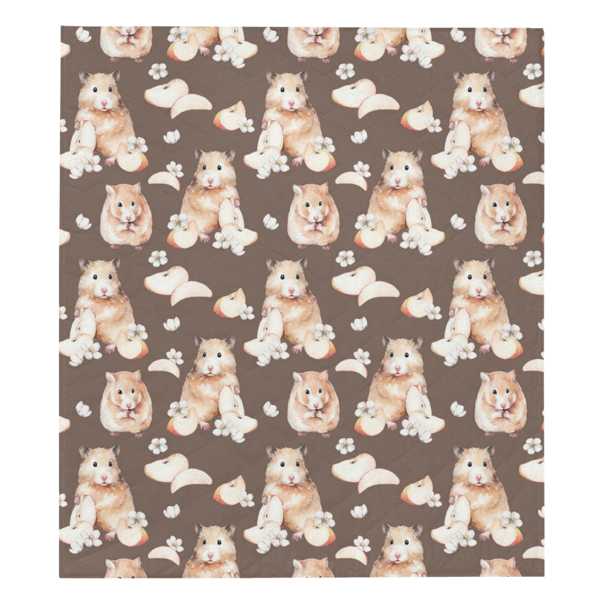 Hamster Pattern Print Design 03 Premium Quilt