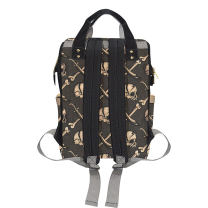 Pirate Pattern Print Design A03 Diaper Bag Backpack