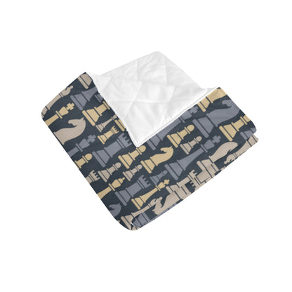 Chess Pattern Print Design 04 Premium Quilt