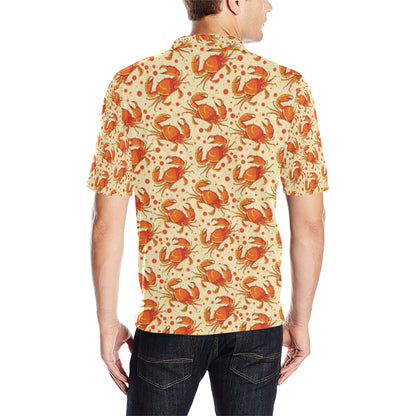 Crab Pattern Print Design 01 Men Polo Shirt