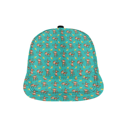 Monkey Banana Design Themed Print Snapback Cap