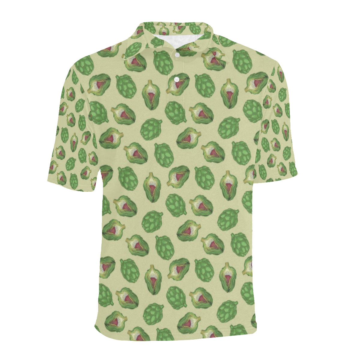 Artichoke Pattern Print Design 03 Men Polo Shirt
