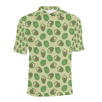 Artichoke Pattern Print Design 03 Men Polo Shirt