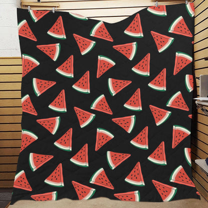 Watermelon Pattern Print Design WM01 Premium Quilt