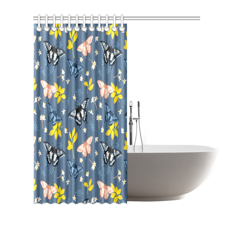 Monarch Butterfly Pattern Print Design 02 Shower Curtain