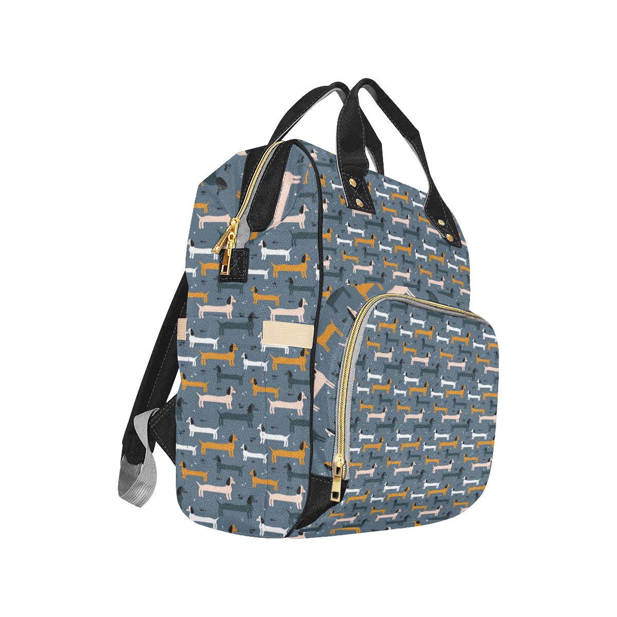Dachshund Pattern Print Design 012 Diaper Bag Backpack