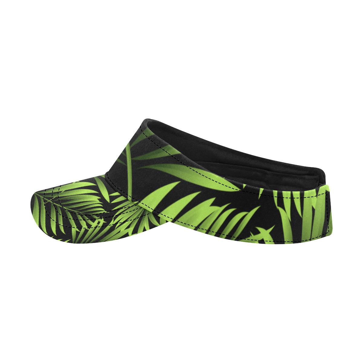 Green Neon Tropical Palm Leaves Unisex Sun Visor