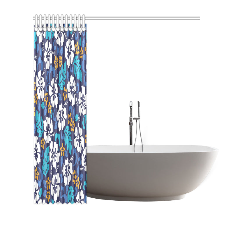 Hibiscus Pattern Print Design HB030 Shower Curtain