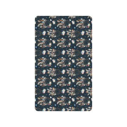 Dream Catcher Boho Floral Style Rubber Doormat