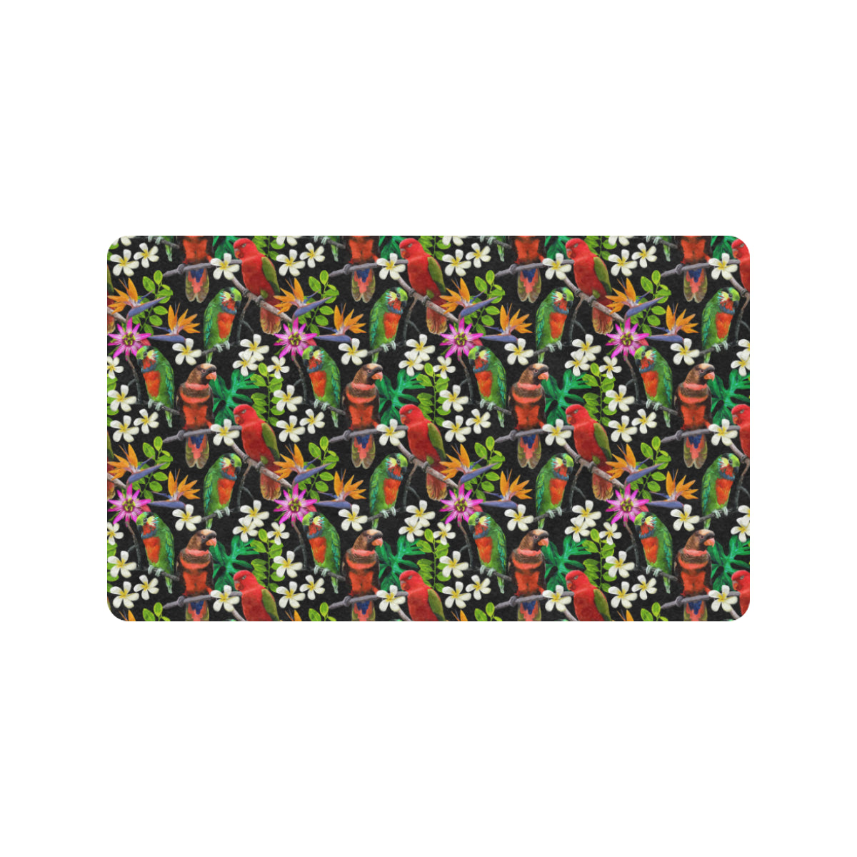 Parrot Design Print Rubber Doormat