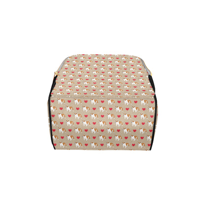 Bulldogs Pattern Print Design 02 Diaper Bag Backpack