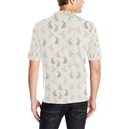 Bunny Pattern Print Design 05 Men Polo Shirt