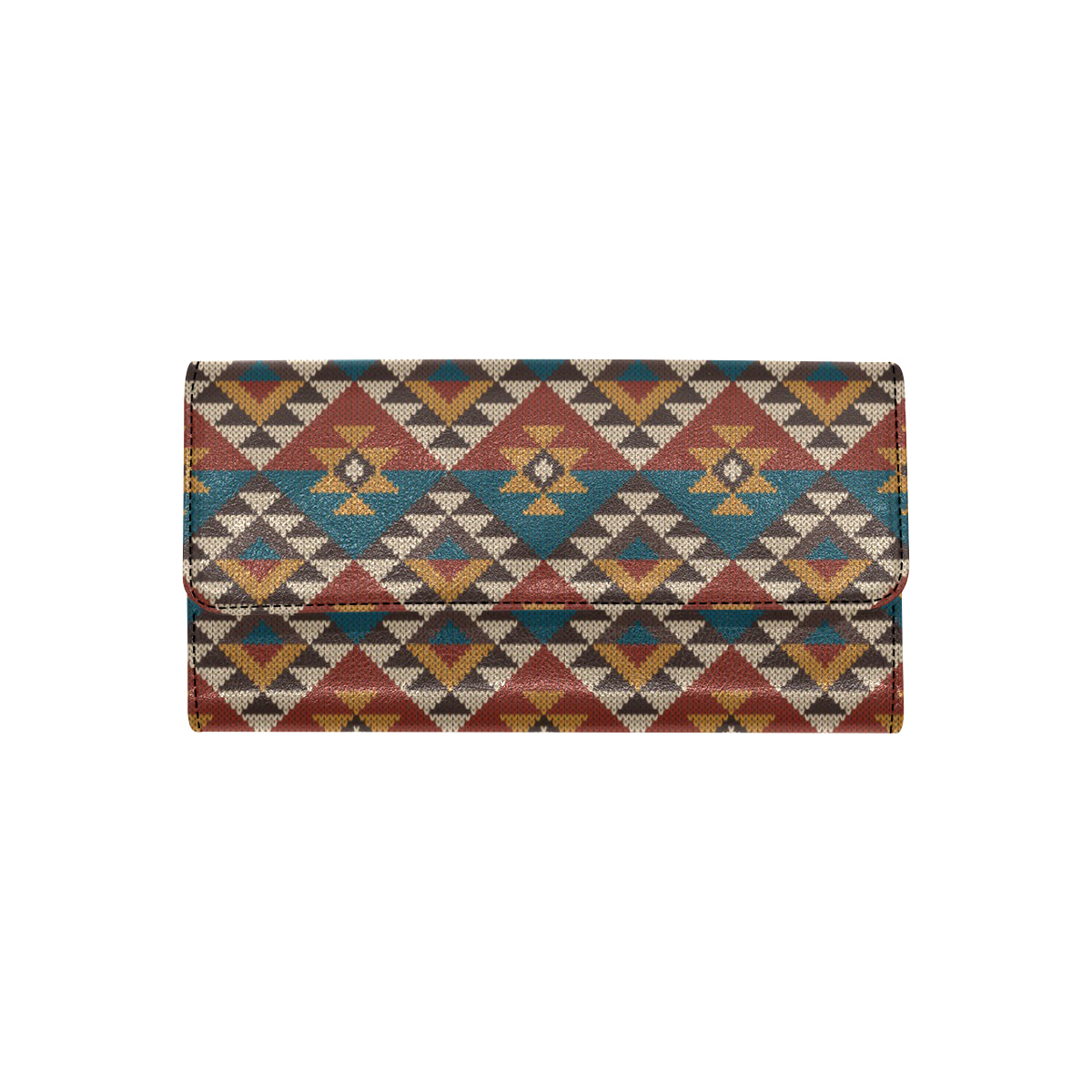 Knit Aztec Tribal Women's Trifold Wallet