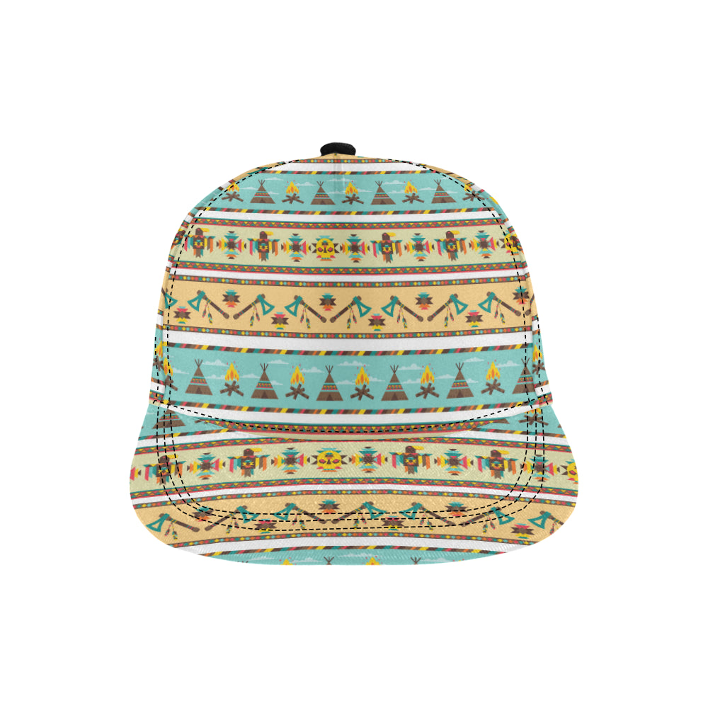 American indian Life Pattern Snapback Cap