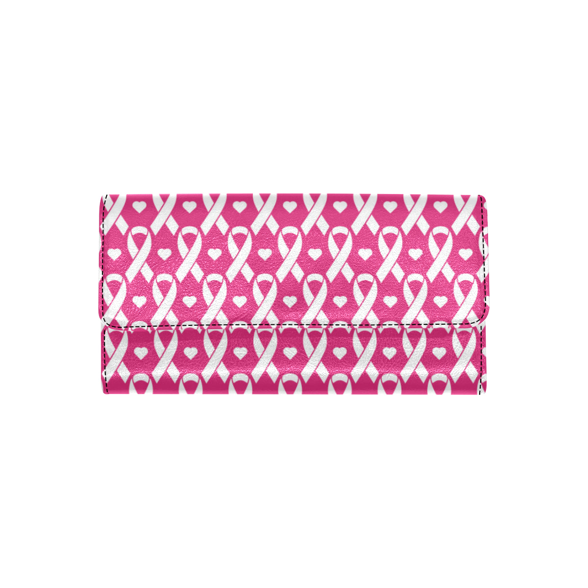 Breast cancer Pattern Print Design 05 Women's Trifold Wallet