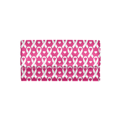 Breast cancer Pattern Print Design 05 Women's Trifold Wallet