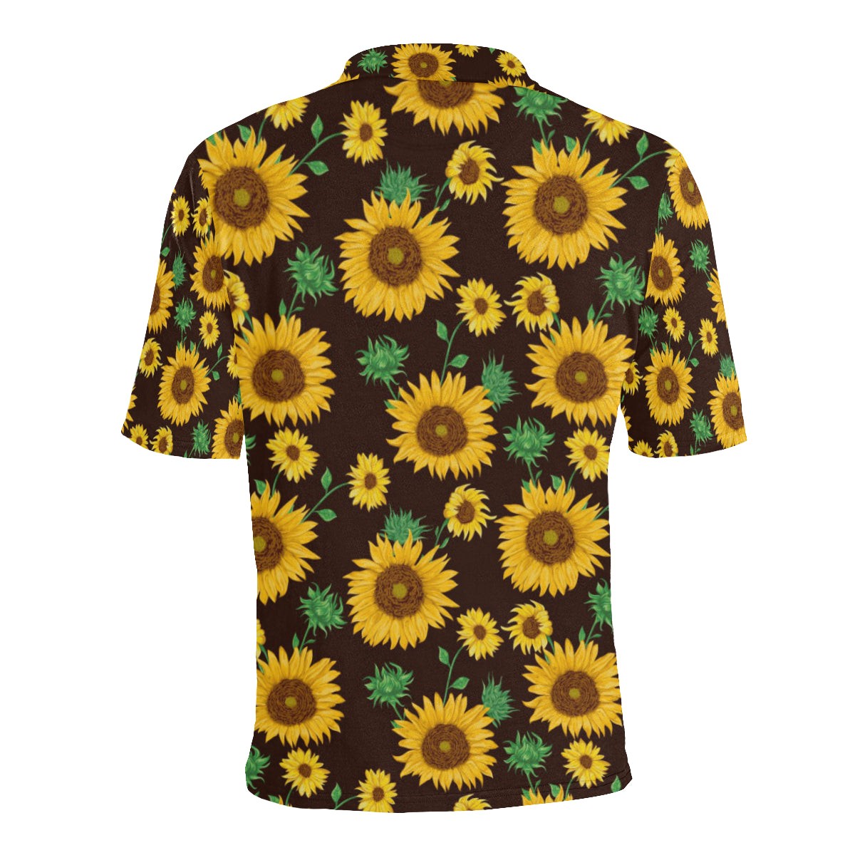 Sunflower Pattern Print Design SF01 Men Polo Shirt