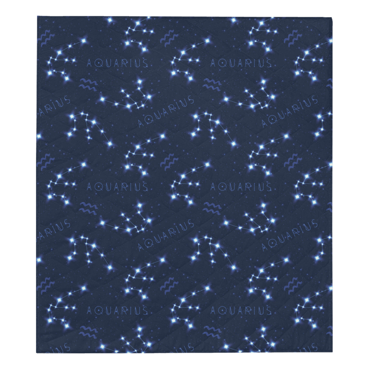 Aquarius Zodiac Pattern Print Design 02 Premium Quilt