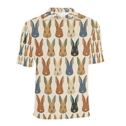 Rabbit Pattern Print Design RB04 Men Polo Shirt