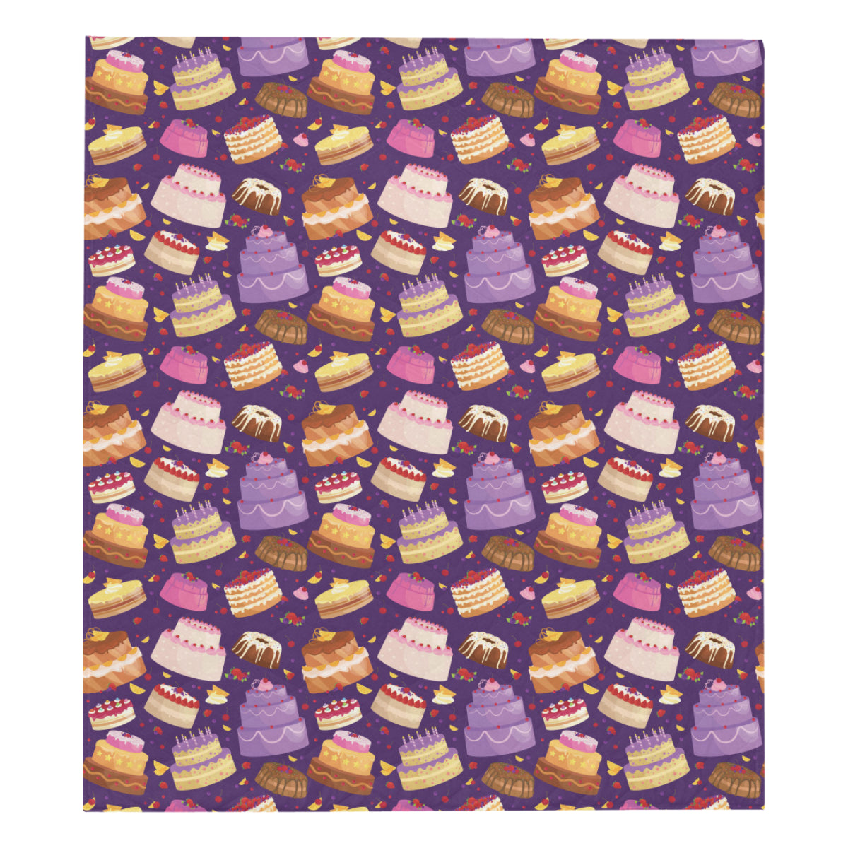 Cake Pattern Print Design 05 Premium Quilt