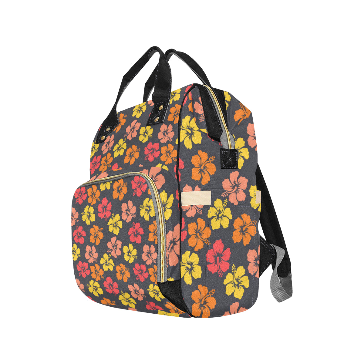 Hibiscus Pattern Print Design HB024 Diaper Bag Backpack