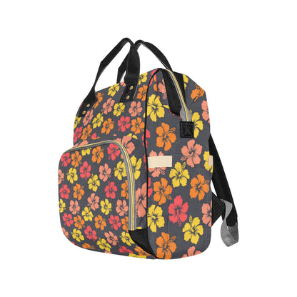 Hibiscus Pattern Print Design HB024 Diaper Bag Backpack