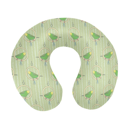 Budgerigar Pattern Print Design 02 U-Shaped Travel Neck Pillow