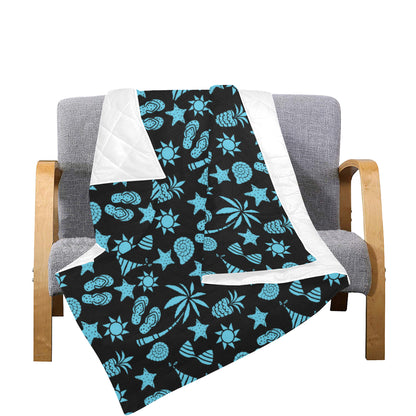 Beach Scene Pattern Print Design 03 Premium Quilt