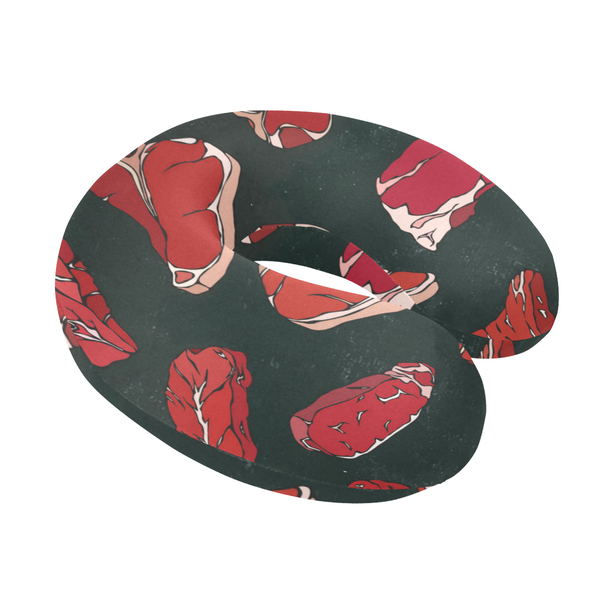 Meat Pattern Print Design 01 U-Shaped Travel Neck Pillow