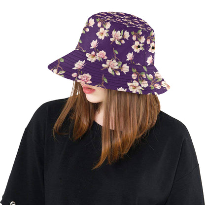 Magnolia Pattern Print Design MAG02 Unisex Bucket Hat
