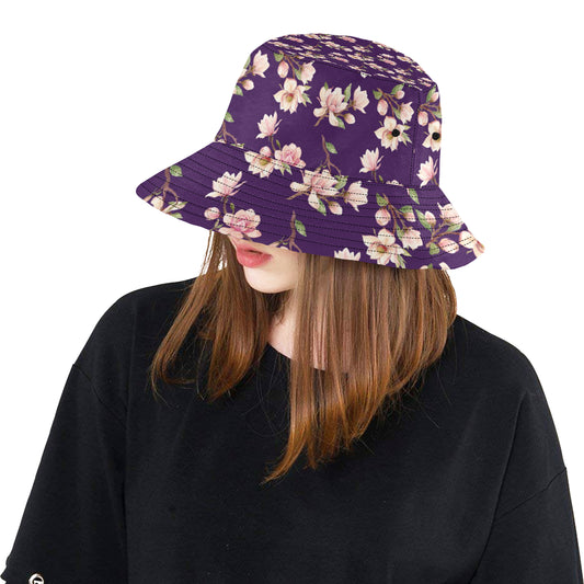 Magnolia Pattern Print Design MAG02 Unisex Bucket Hat