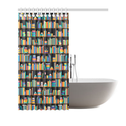Book Pattern Print Design 05 Shower Curtain