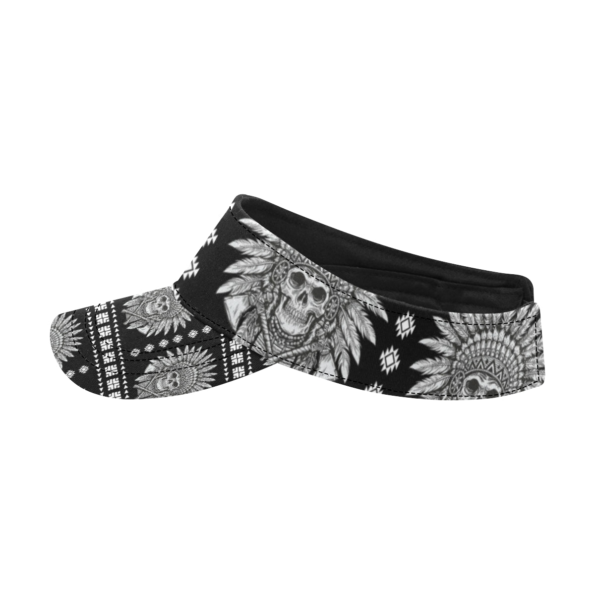Native American Indian Skull Unisex Sun Visor