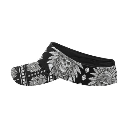 Native American Indian Skull Unisex Sun Visor